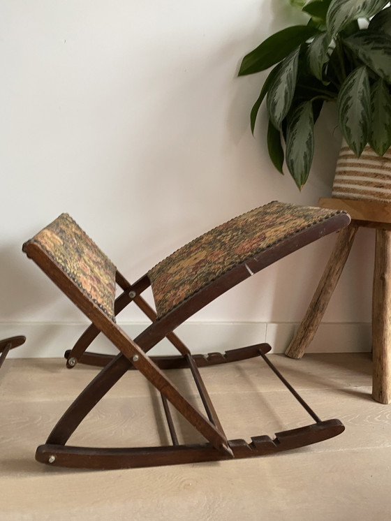 Image 1 of Tabourets vintage français - deux pièces