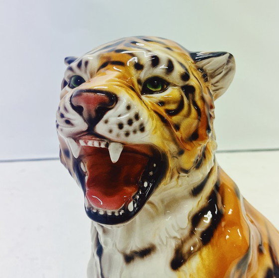 Image 1 of Ceramic Tiger Sculpture