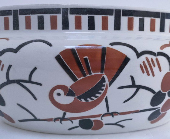 Image 1 of Jardinera Art Déco "Ceylon", loza K&G Lunéville