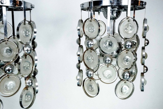 Image 1 of Pair of Pendant Lights by Oscar Torlasco, Italy, 1970s