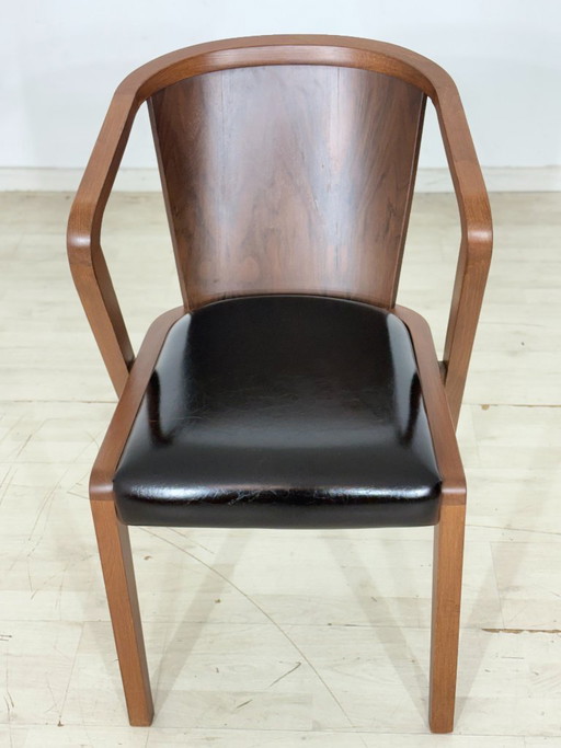 Stylish retro armchair / retro chair / retro vintage living room chair / armchair – eetkamerstoelen, Wood (photo 2 of 8)
