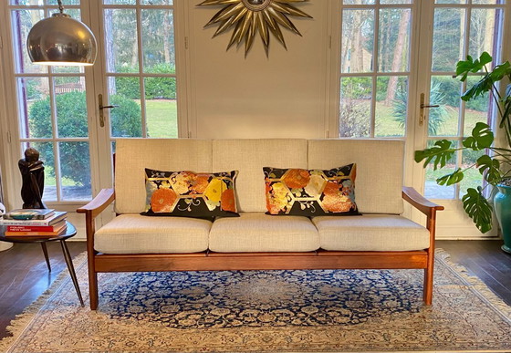 Image 1 of Danish 3-seater teak sofa – 1960s