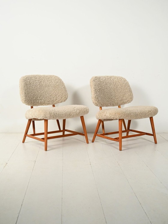 Image 1 of Coppia di poltrone “Te-Ve” di Alf Svensson, anni '50