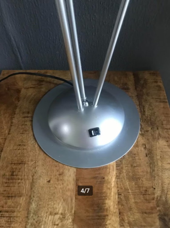 Image 1 of Vintage UFO Table Lamp 1980s Metallic Silver - Space Age