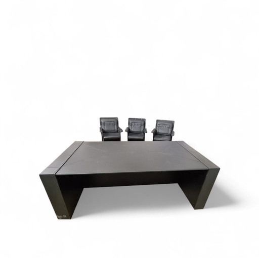 Juego completo de escritorio de cuero - Guido Faleschini - (7 piezas)