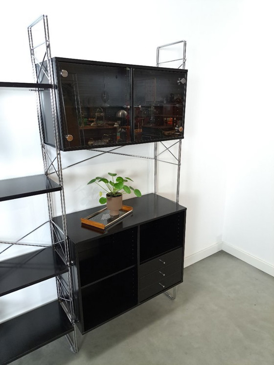 Image 1 of Armoire modulaire Denka de design danois, supports et étagères chromés