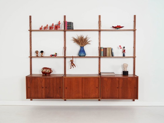 Image 1 of Teak modular bookcase PS System, Danish design, 1960s, manufactured by Randers Møbelfabrik