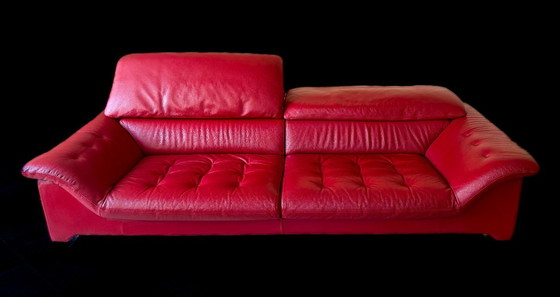 Image 1 of Sofá Roche Bobois Synopsis de 3 plazas – cuero rojo – excelente estado