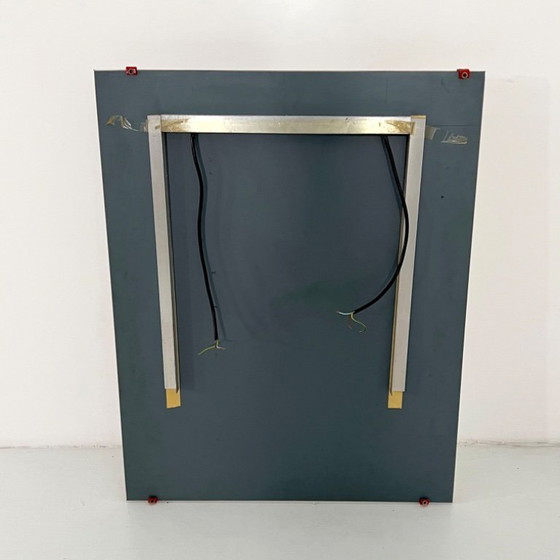 Image 1 of Red Vanity Mirror in Metal, 1970s