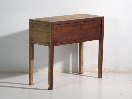Console antique en sapin avec trois tiroirs – Chine, vers 1930 (photo 40 of 40)