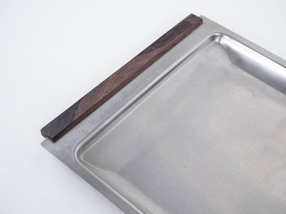 Image 1 of Plateau en acier inoxydable, design danois, années 1970, fabriqué au Danemark