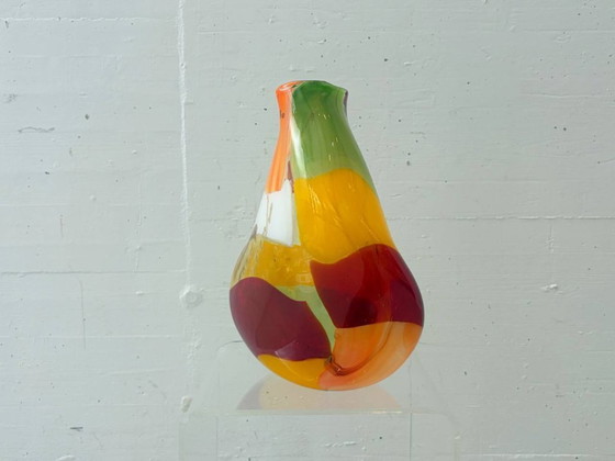 Image 1 of Jarrón de cristal de estudio de Mdina Glass Malta, década de 1970.