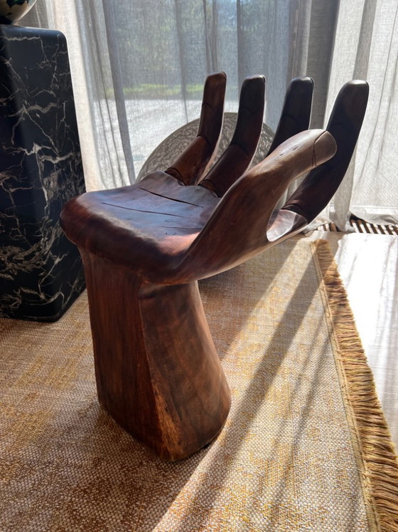 Pedro Friedeberg "Hand Chair" Design hand chair sculpture – Stools, Wood (photo 13 of 22)