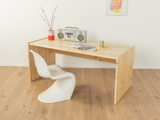 Scrivania in legno massello degli anni '80