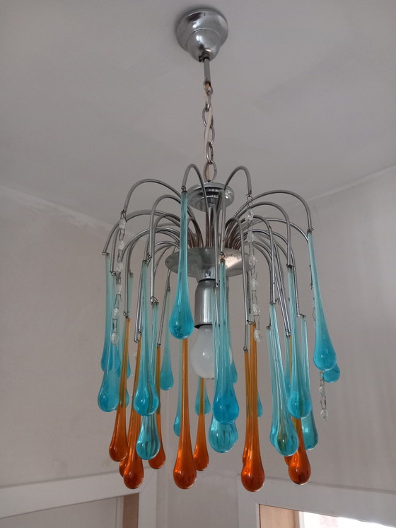 Lampadario in vetro di Murano Mid-Century – Paolo Venini, Crystal, Metal (photo 2 of 5)