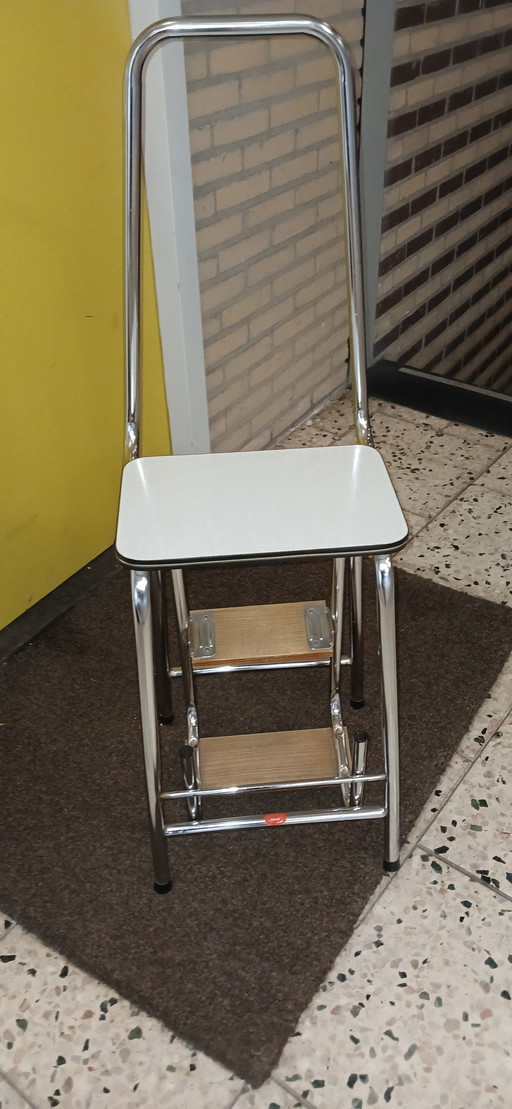 Vintage kitchen step stool/chair by Rego Gilze Holland