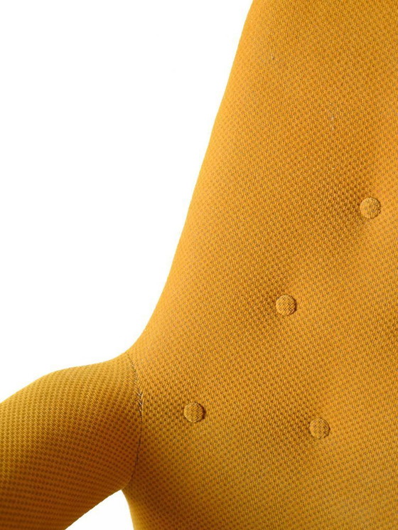 Image 1 of Pair of Vintage 1950s Yellow Scandinavian Armchairs