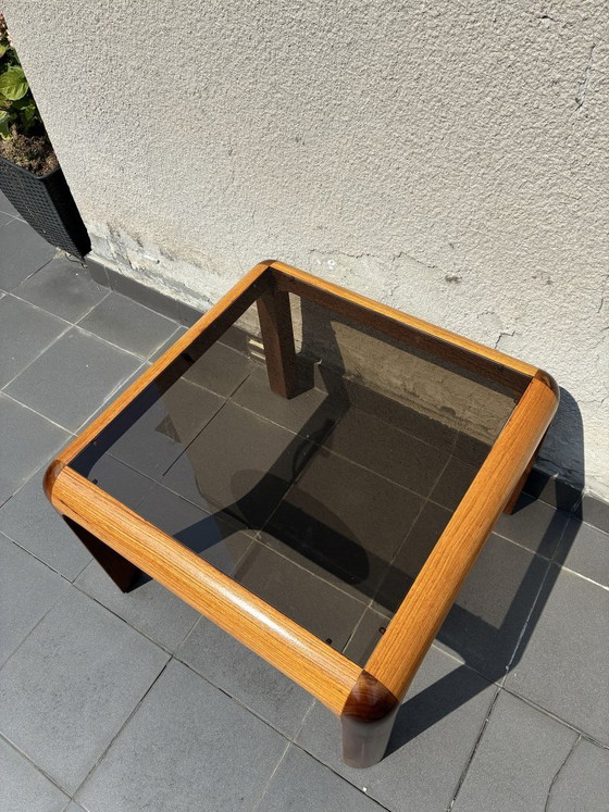 Dänischer Couchtisch aus Eiche und Teak, 1970er Jahre, Couchtische, Holz, Braun (Foto 2 von 5)