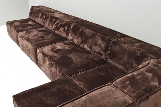 COR Trio Sectional Sofa in Chocolate Brown Velvet 1972 NEW UPHOLSTERY, Modular sofas, Retro (photo 8 of 19)