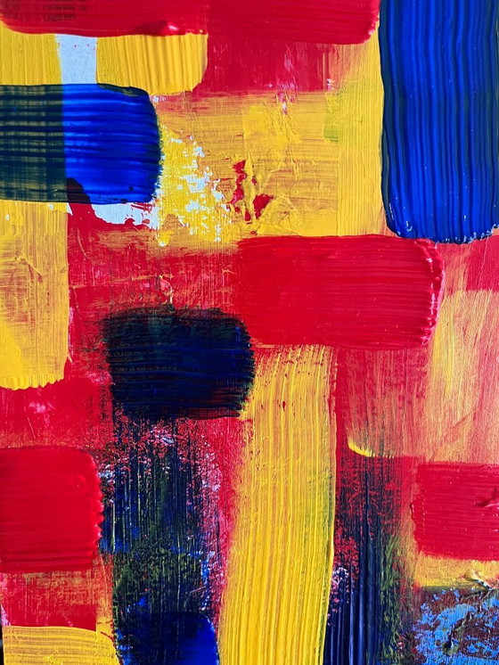 Image 1 of Abstract acrylschilderij 40x30cm.