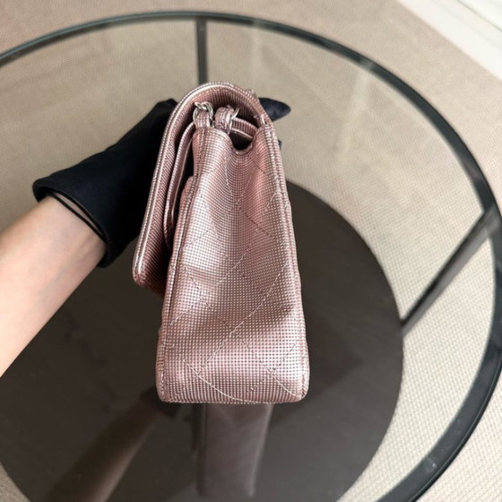 Image 1 of Chanel Classic Flap Medium - Pixelated Calfskin Metallic Pink Silver Hardware Series 21