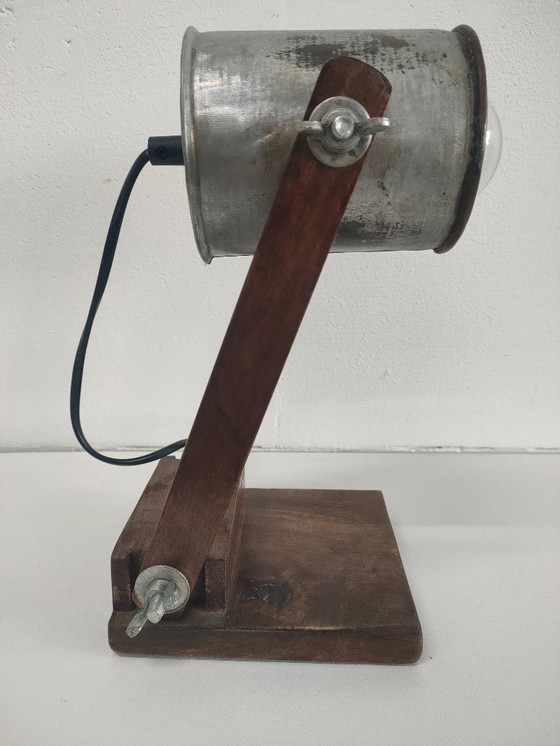 Image 1 of Retro tafellamp nachtkastlampje bliklamp