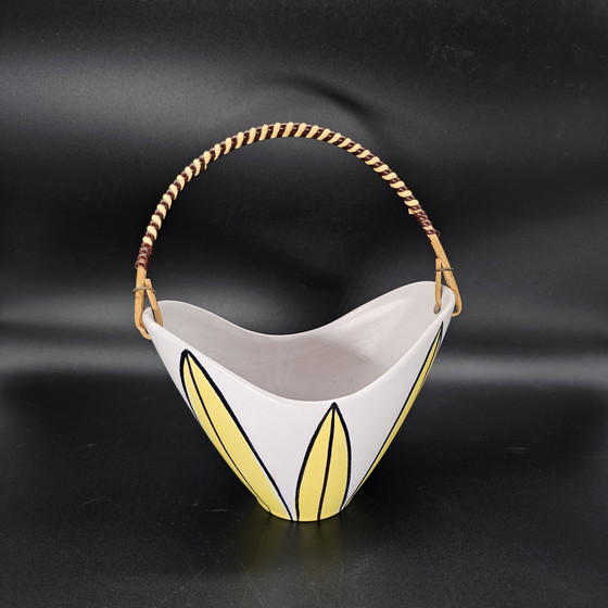 Image 1 of Steuler Ceramics Plant Pot/Planter/Bowl/Candy Dish with Handle, Retro Vintage 50s/60s