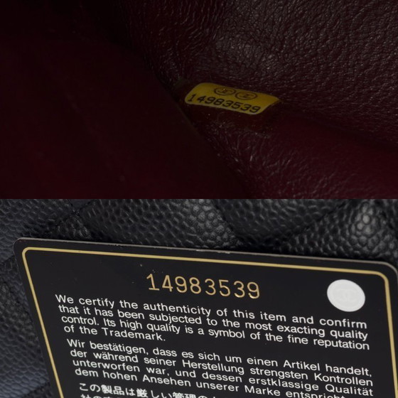 Image 1 of CHANEL Timeless/Classique Tasche aus schwarzem Leder - 103508