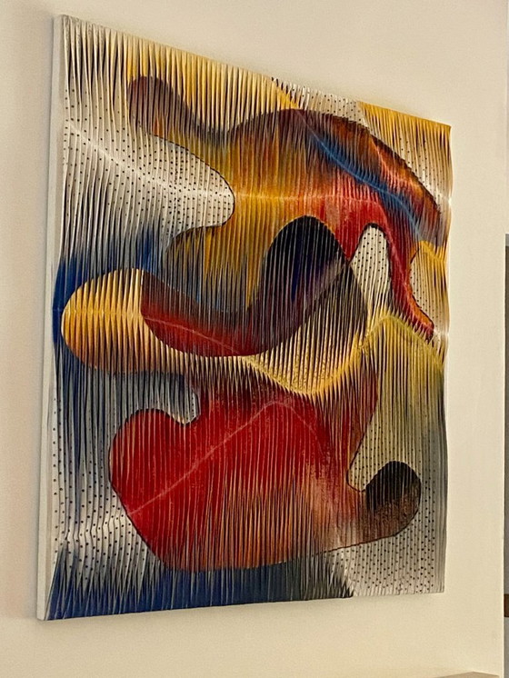 Image 1 of Textile sculpture-painting: The Dance of Colors