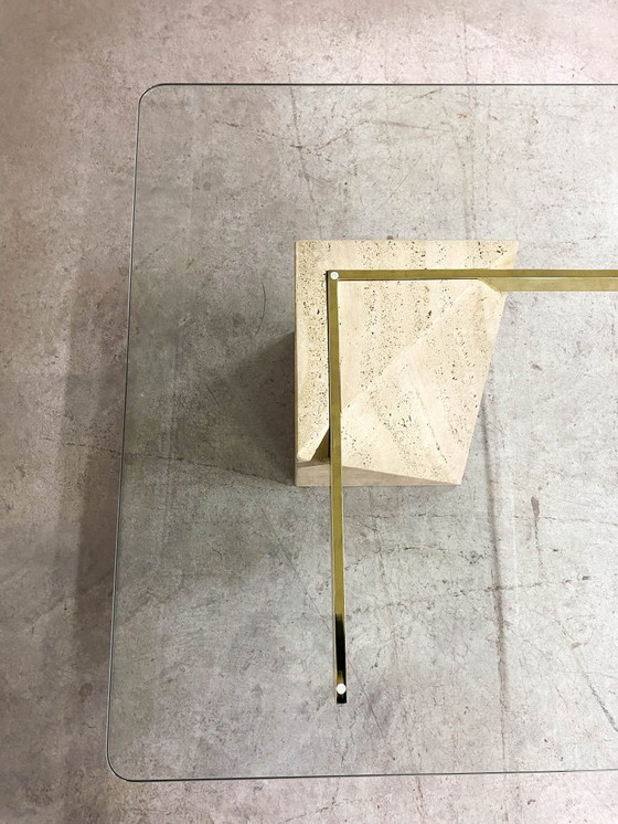 Image 1 of Italienischer Couchtisch aus Travertin von Artedi, 1970er