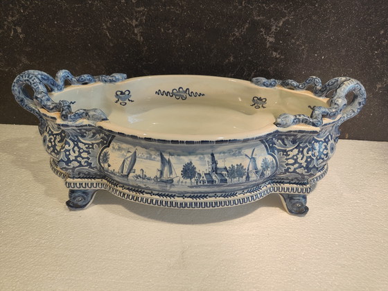 Image 1 of Jardinera antigua Boch Freses 1890-1920 Keramis Boch