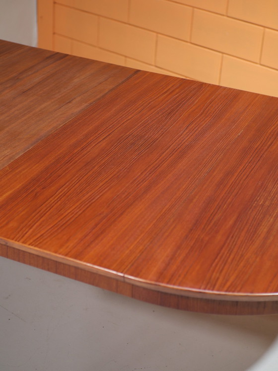 Image 1 of Table à manger ronde extensible Teck Vintage Danois