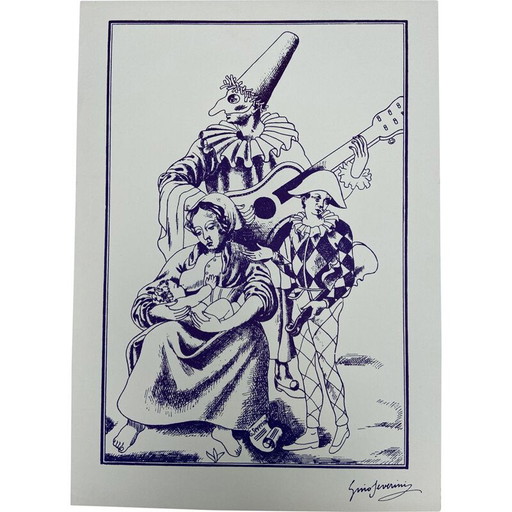 Vintage lithograph by Gino Severini