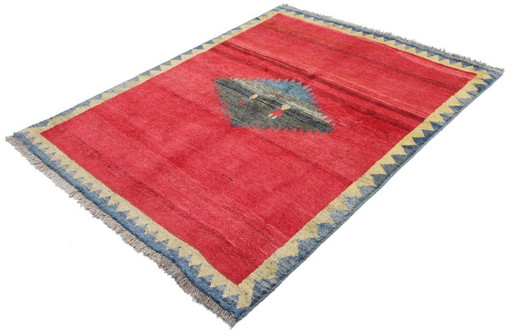 Tappeto persiano originale Gabbeh Ghashghai Tappeto orientale 196 cm x 149 cm Vecchio Naturale