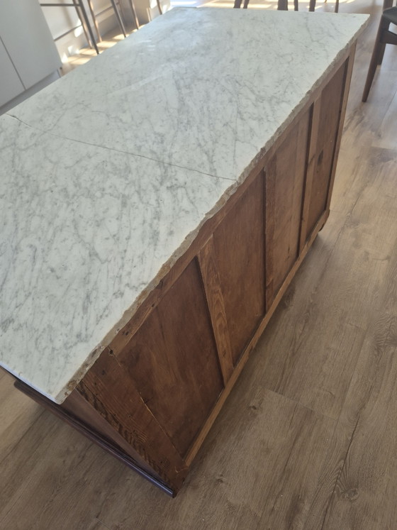Cómoda/aparador antiguo con tapa de mármol – Aprox. años 20/30 – Marble, Wood (photo 6 of 14)