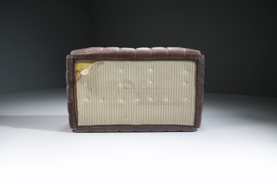 Image 1 of Divano Kashima in pelle vintage del 1982 di Michel Ducaroy per Ligne Roset Francia
