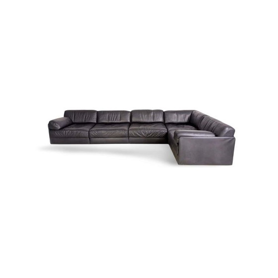 Image 1 of De Sede DS 76/78 Modular Sofa Corner Sofa Design Corner Couch Leather Black