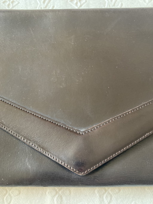 Delvaux clutch vintage nappa brown