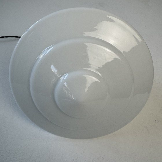 Image 1 of Antique Art-Deco Vintage Opaline Hanging Lamp