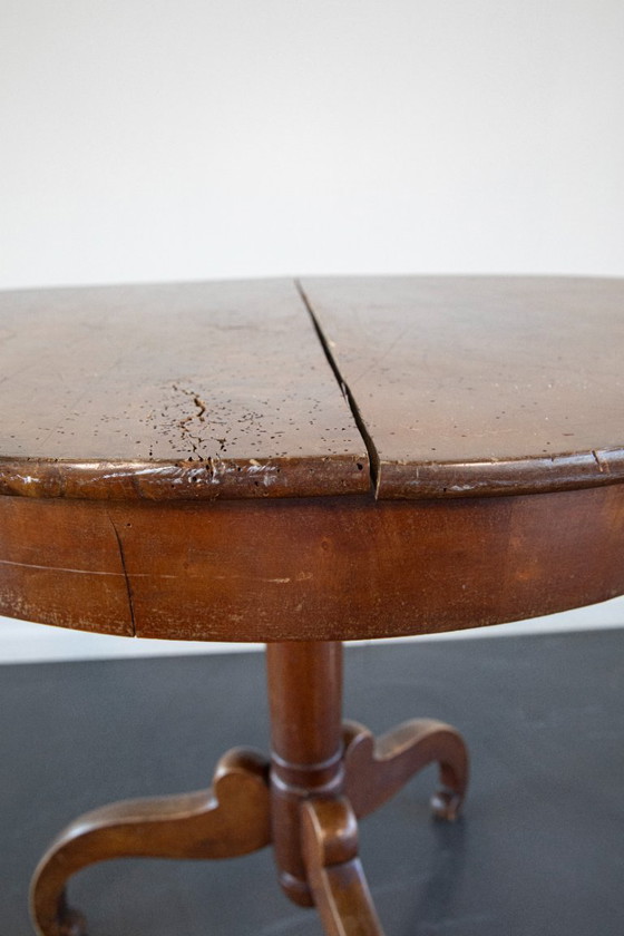 Image 1 of Ronde antieke gueridon / bijzettafel