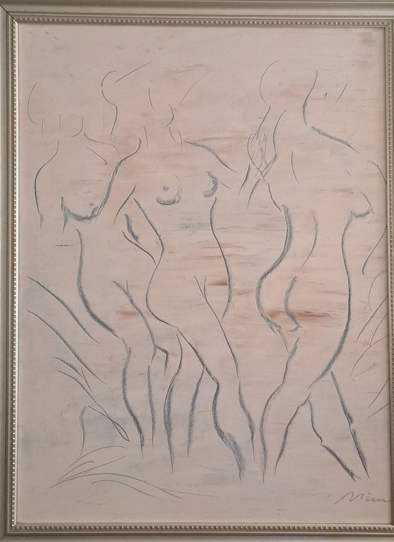 The Three Sisters, Oil Painting and Framed – Paintings & Drawings, Canvas (photo 3 of 10)