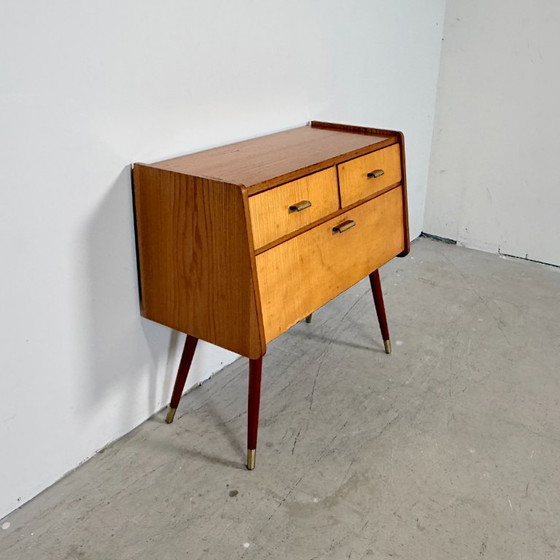 Meuble Téléphone / Meuble d'entrée Mid-Century Modern – Commodes, Bois (photo 3 of 8)