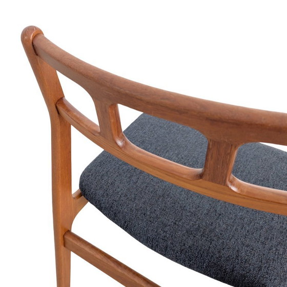 Image 1 of Set van 3 originele mid-century stoelen, Deens design, teakhout, vintage jaren 60.