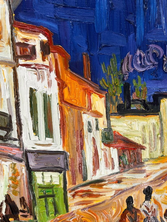 Image 1 of Œuvre de Van Gogh peinte à la main sur toile (roulée)