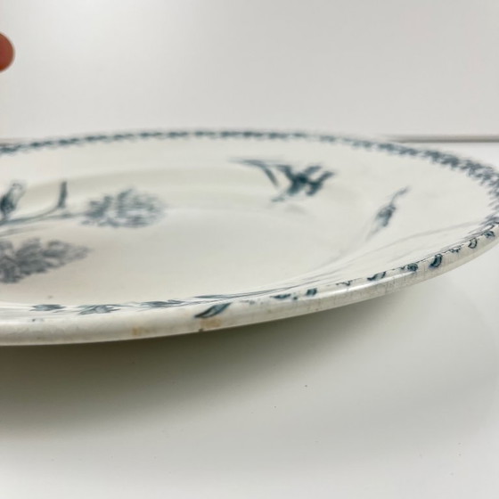 Image 1 of Plato redondo, diseño "Clavel", KG Lunéville, piedra de hierro, siglo XIX