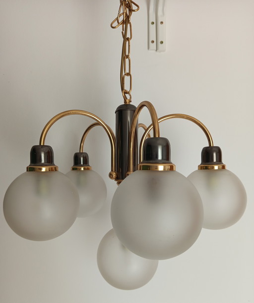 Beautiful Orion Molecz (Austria) Chandelier with 6 Arms from 90's
