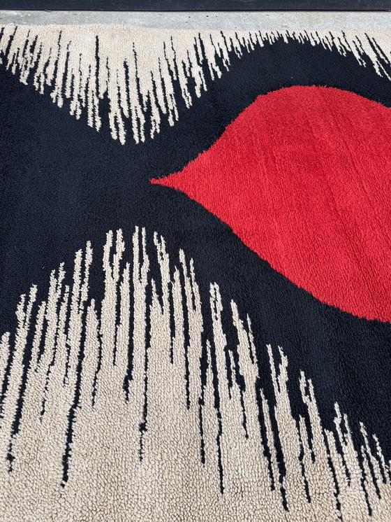 Image 1 of Großer skandinavischer Rya-Teppich aus den 1970er Jahren