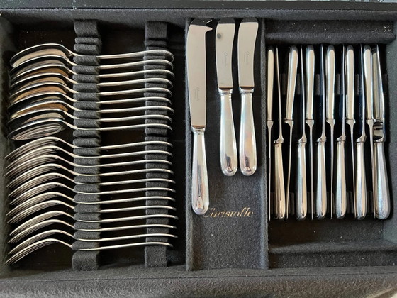 Christofle - Christofle cutlery set with silver metal beads for 12 people. 172 items. (photo 3 of 14)