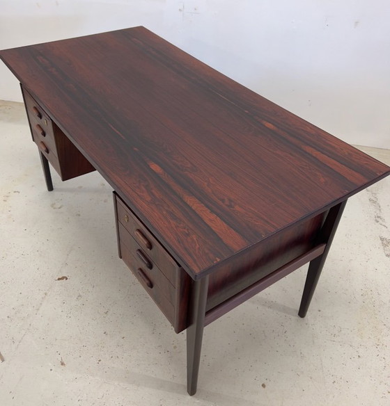 Image 1 of Rosewood Desk By Gunnar Nielsen For Tibergaard, 1960s.
