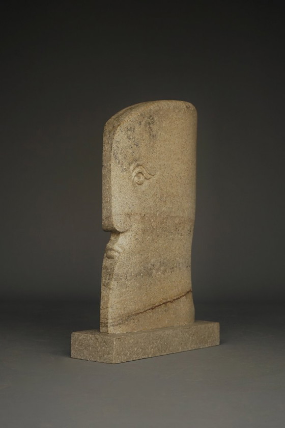 Image 1 of Monumental Sculpture of stylised Head. 1970s